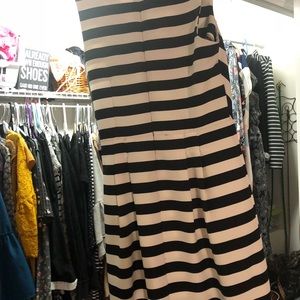 Black and white stripe dress